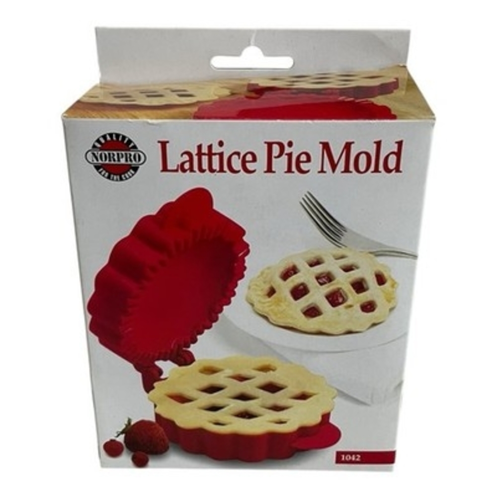 Norpro Lattice Pie Mold Mini Pie Maker Red Kitchen Tool NIB